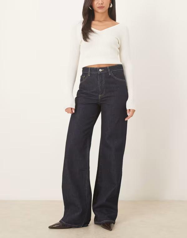 マンゴ レディース ボトムス デニムパンツ ストレート コットン ジーンズ Mango Danila 100% cotton straight leg jeans indigo INDIGO インディゴ