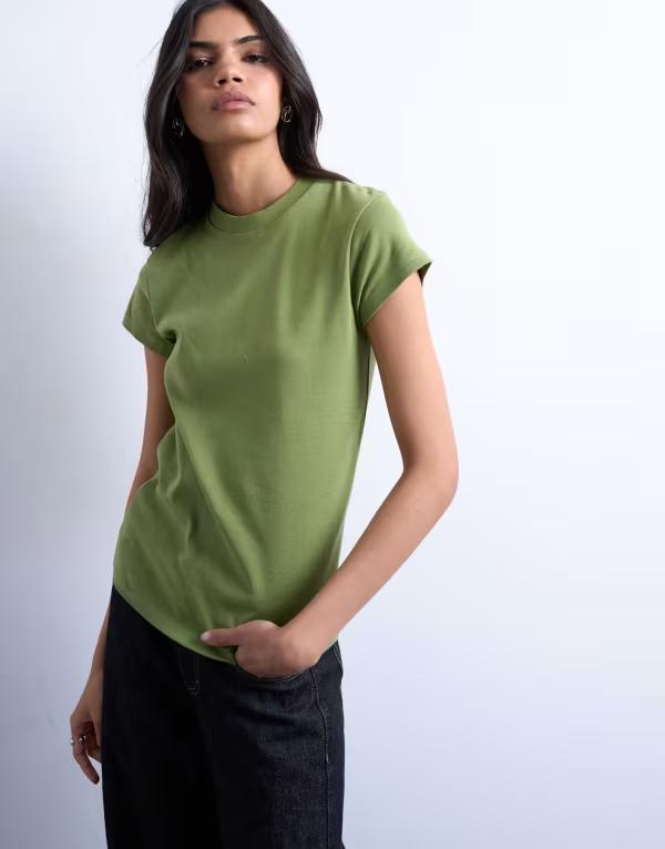 トップショップ レディース トップス シャツ Topshop everyday tee GREEN グリーン