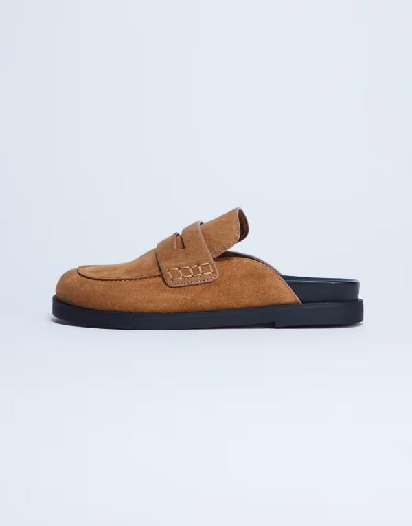 とっ始め販売店 レディース シューズ スリッポン・ローファー スエードクロス Topshop Addie real suede mule loafer インチ tan タン