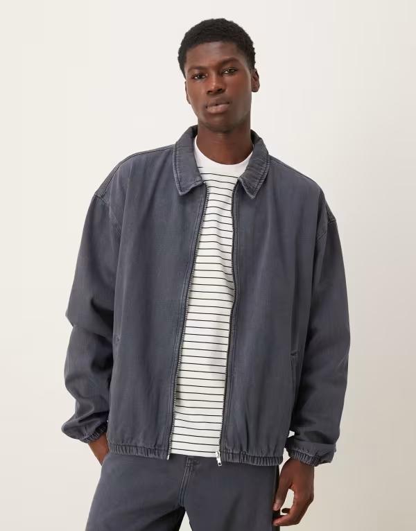 エイソス メンズ アウター ジャケット・ブルゾン デニム ASOS DESIGN denim jacket overdye - part of a set Dark wash blue ブルー