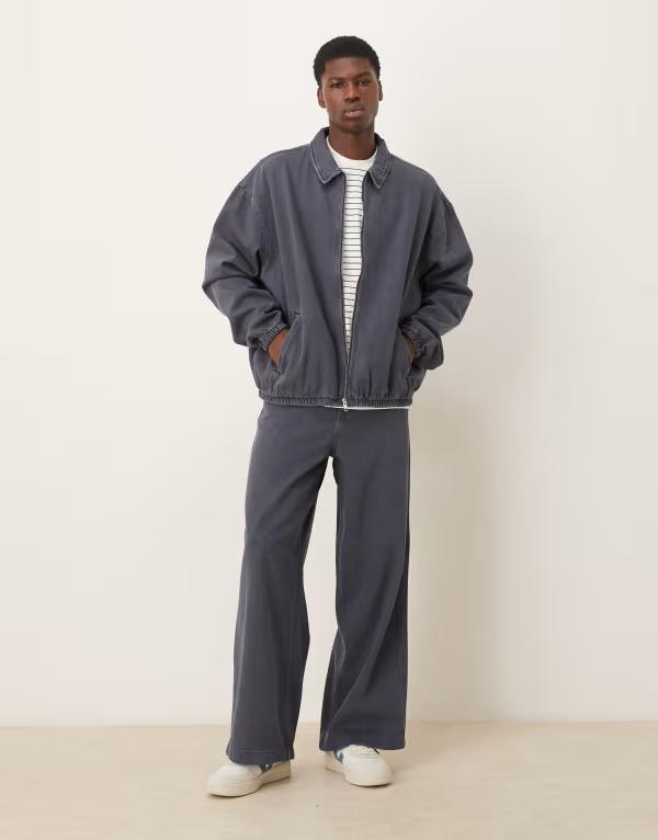 エイソス メンズ ボトムス デニムパンツ ジーンズ ASOS DESIGN super baggy jeans overdye - part of a set Dark wash blue ブルー