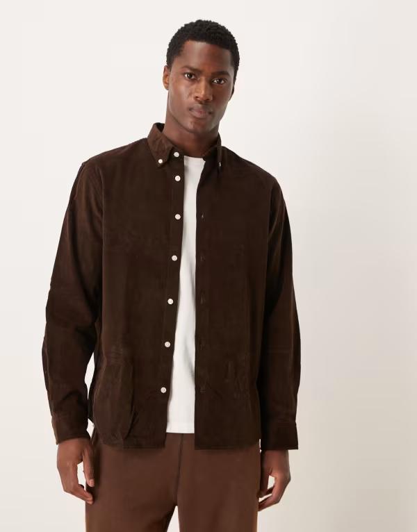 セレクティッド メンズ トップス シャツ コーデュロイ コットン Selected 100% cotton corduroy shirt Brown ブラウン