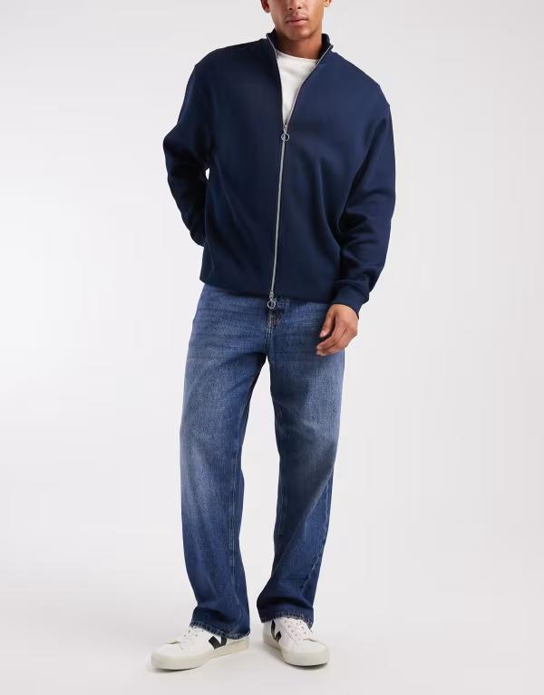 手玉 アンド ジョーンズ メンズ ボトムス ジーンズズボン下 デニム Jack \u0026 Jones alex baggy jeans インチ mid Blue Denim ジーンズ ズボン・パンツ-メンズファッション