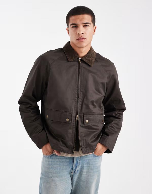 ジャック アンド ジョーンズ メンズ アウター ジャケット・ブルゾン Jack & Jones wax jacket Wren ブラウン