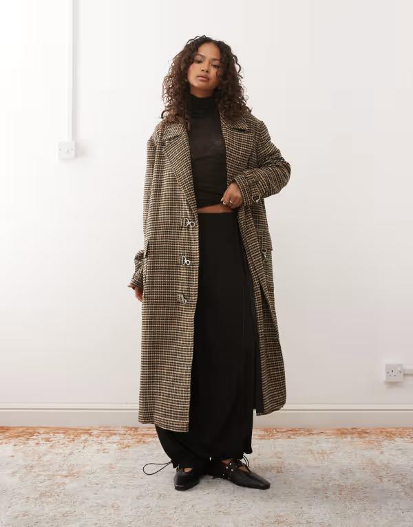 ザラグドプリースト レディース アウター コート マキシ The Ragged Priest maxi coat plaid BROWN ブラウン 34,970円