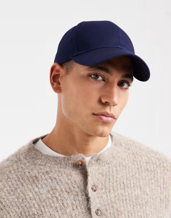 エイソス メンズ アクセサリー 帽子 キャップ ASOS DESIGN core baseball cap NAVY ネイビー