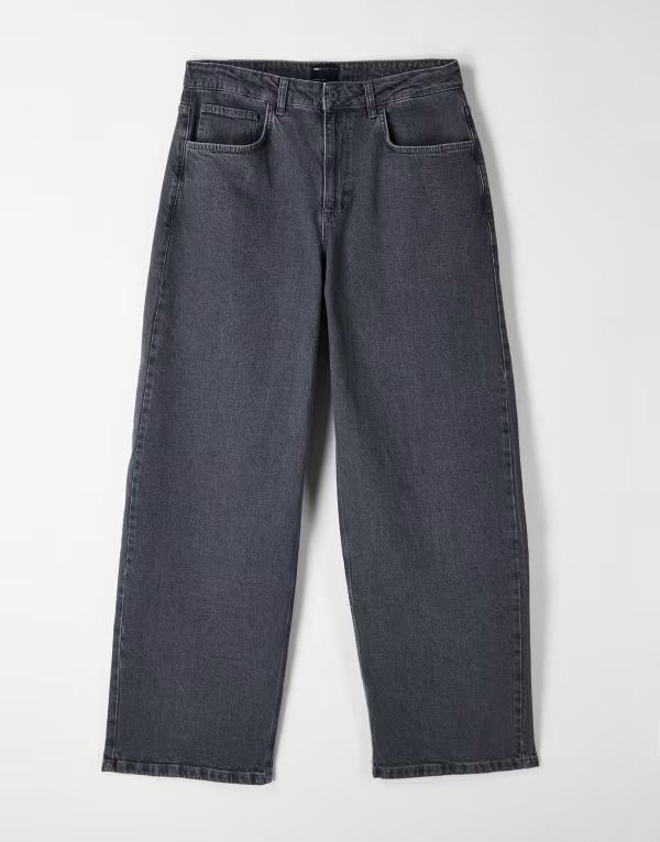 エイソス メンズ ボトムス ジーンズズボン下 デニム ASOS DESIGN baggy jeans インチ dark Gray 薄墨色 メンズファッション-ズボン・パンツ