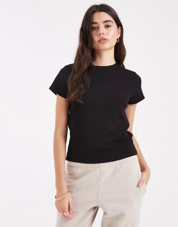 コットンオン レディース トップス Tシャツ Cotton 90s baby tee black ブラック