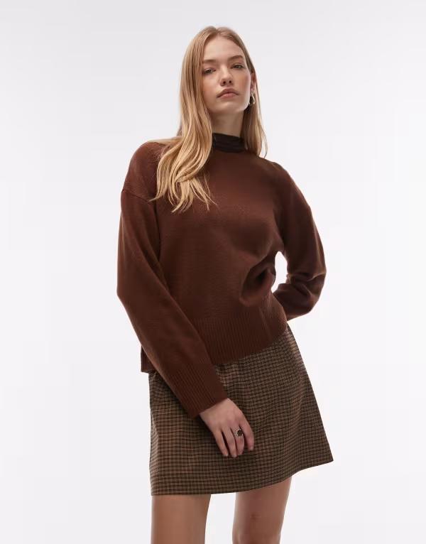 アンドアザーストーリーズ レディース アウター ニット・セーター クルーネック & Other Stories crew neck sweater in mocha Brown ブラウン｜ReVida 店