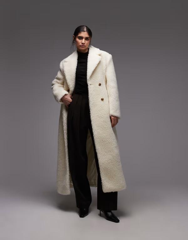 アンドアザーストーリーズ レディース アウター コート ウール マキシ & Other Stories wool double breasted maxi coat in off-white オフホワイト｜ReVida 店 52,680円