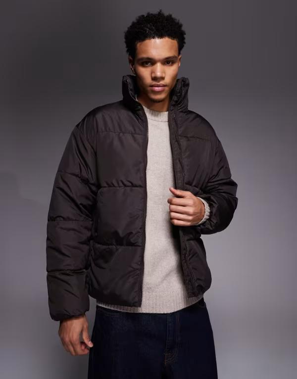 アダプト メンズ アウター ジャケット・ブルゾン ADPT padded puffer jacket Mulch ブラウン