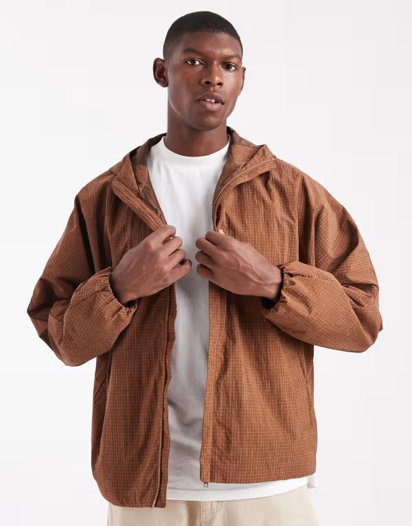 エイソス メンズ アウター ジャケット・ブルゾン ASOS DESIGN track jacket - part of a set BROWN ブラウン
