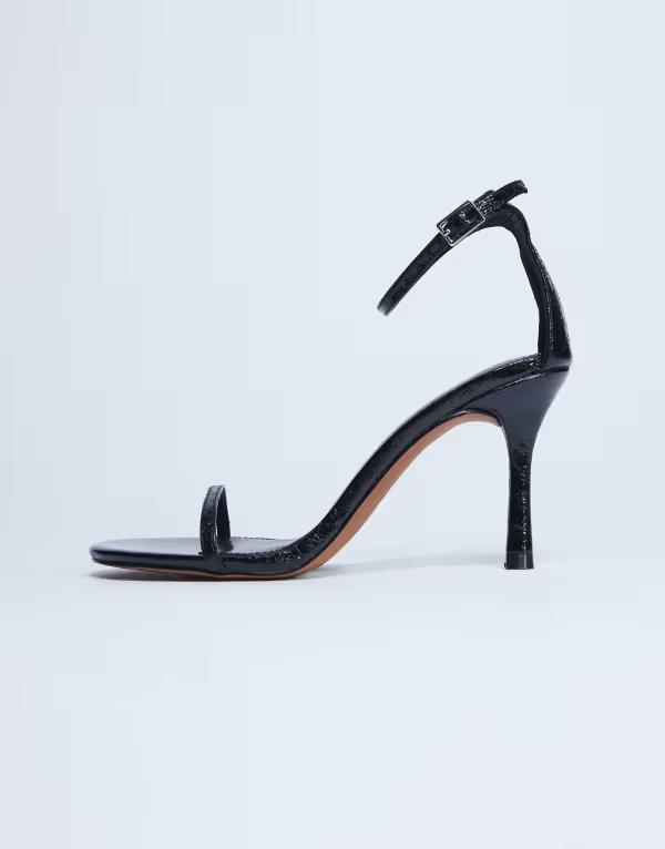 とっ始め販売店 レディース シューズ サンダル 踵 Topshop Alexi 2-part heeled sandals Black 黒いこと