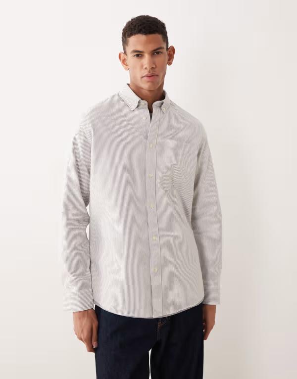 セレクティッド メンズ トップス シャツ オックスフォード Selected oxford shirt stripes Morel ブラウン 22,176円