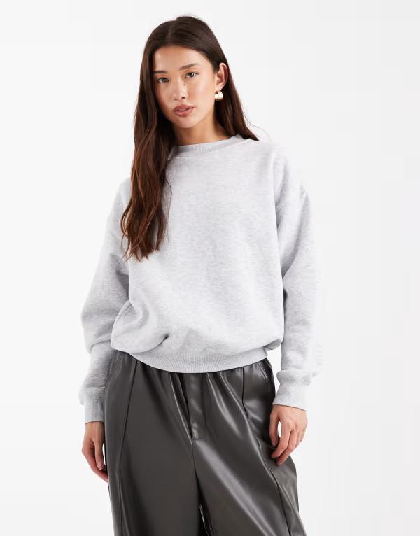 コットンオン レディース アウター パーカー・スウェット プルオーバー Cotton oversized sweatshirt インチ soft gray heather Soft gray heather 薄墨色