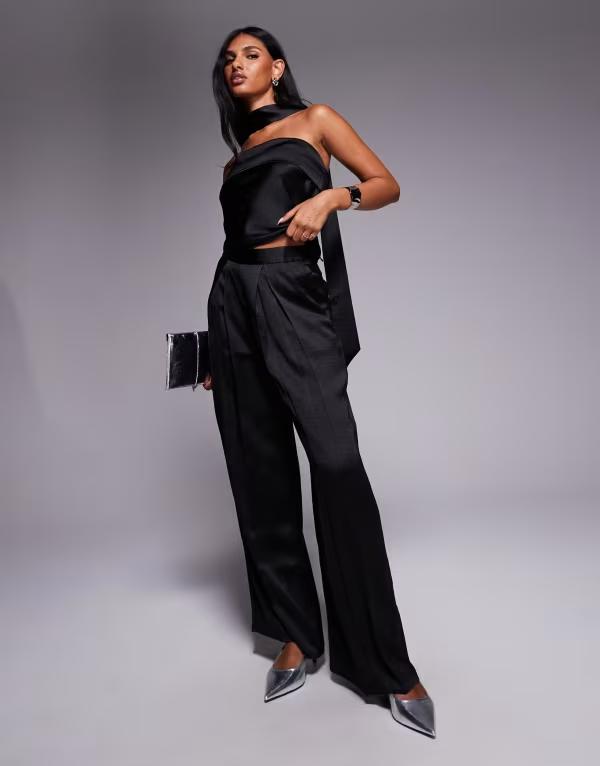 ティエフエヌシー レディース ボトムス 心地好いズボン下 TFNC tailored pants Black 黒いこと レディースファッション-ボトムス-パンツ