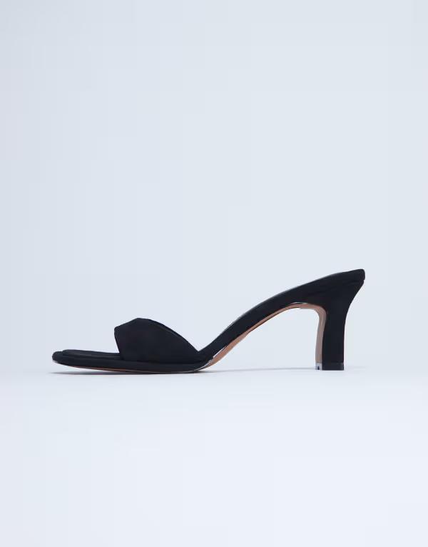 とっ始め販売店 レディース シューズ サンダル 踵 Topshop Ari mule heeled sandals Black 黒いこと