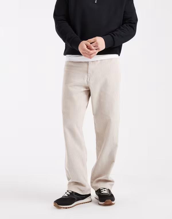 万力 アンド ジョーンズ メンズ ボトムス 心地よいズボン下 コール天 Jack \u0026 Jones Alex baggy corduroy pants インチ creamoonbeam 皮膚軟化剤