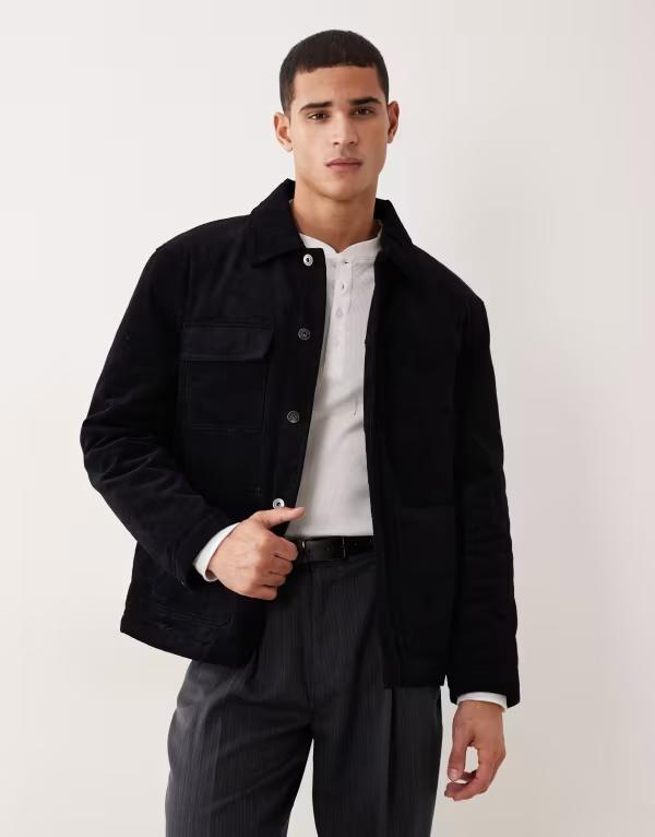 マンゴ メンズ アウター ジャケット・ブルゾン コットン Mango cotton shacket NAVY ネイビー