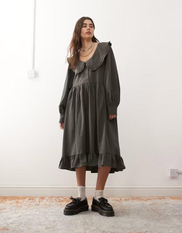 ザラグドプリースト レディース トップス ワンピース ミニ The Ragged Priest curio mini dress pinstripe Gray Pinstripe グレー 27,170円