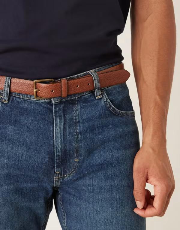 マンゴ メンズ 付属品 胴締め ヴィンテージ なめし革 Mango vintage look 100% leather belt インチ tan タン