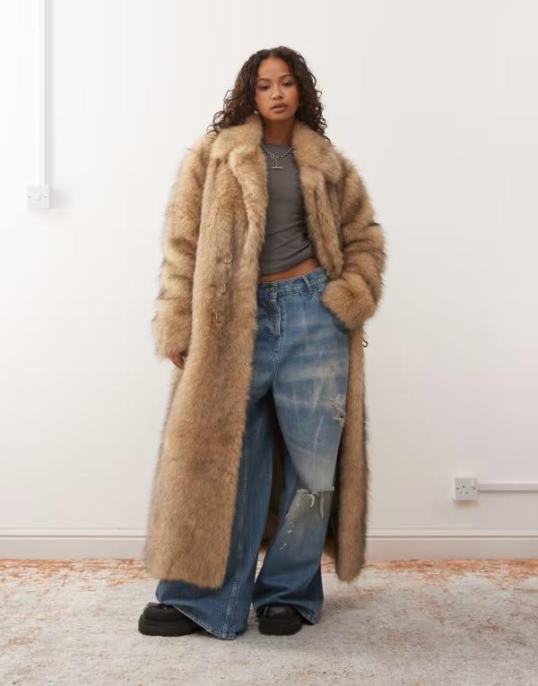 ザラグドプリースト レディース アウター コート マキシ The Ragged Priest faux fur maxi coat BEIGE ベージュ