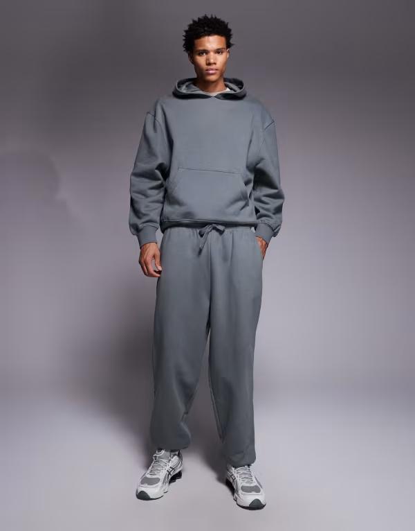 エイソス メンズ ボトムス カジュアルパンツ スウェットパンツ ASOS DESIGN premium heavyweight oversized sweatpants 400gsm Sedona sage セージ 12,360円