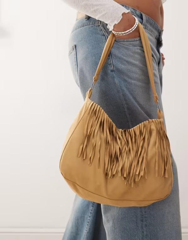 シーメンス電話を掛ける レディース 御徒面子 フリンジ Motel teria fringe detail slouchy bag インチ tan タン バッグ・小物・ブランド雑貨-バッグ