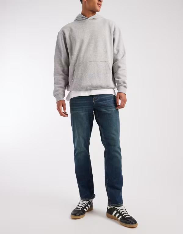 エイソス メンズ ボトムス デニムパンツ スリムフィット ジーンズ ASOS DESIGN slim fit jeans in dark wash Dark Wash Blue ブルー