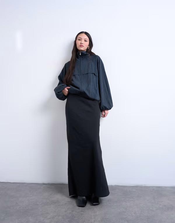 トップショップ レディース ボトムスカート ミディ Topshop super soft cupro bias midi skirt in charcoal Slate スレート｜ReVida 店 16,546円