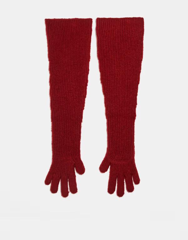 フォーラブアンドレモン レディース アクセサリー 手袋 リブニット For Love \u0026 Lemonslouchy rib knit gloves RED レッド