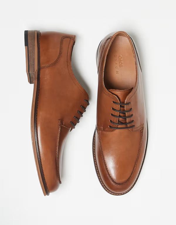 エイソス メンズ シューズ オックスフォード ダービー レース レザー ASOS DESIGN derby lace up shoes in tan leather TAN タン