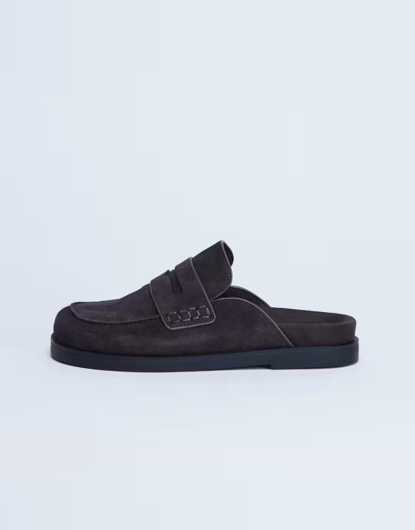 とっ始め販売店 レディース シューズ スリッポン・ローファー スエードクロス Topshop Addie real suede mule loafers インチ chocolate 黒茶