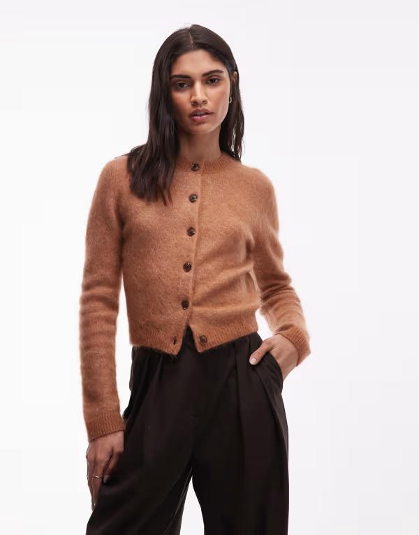 アンドアザーストーリーズ レディース アウター ジレー 羊毛 \u0026 Other Stories mohair and wool mix cardigan BEIGE ベージュ