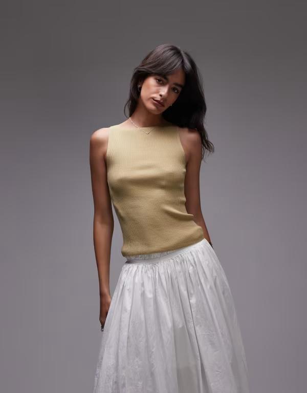 アンドアザーストーリーズ レディース トップス シャツ ノースリーブ ニット & Other Storiesleeveless boatnecknitop Khaki green グリーン