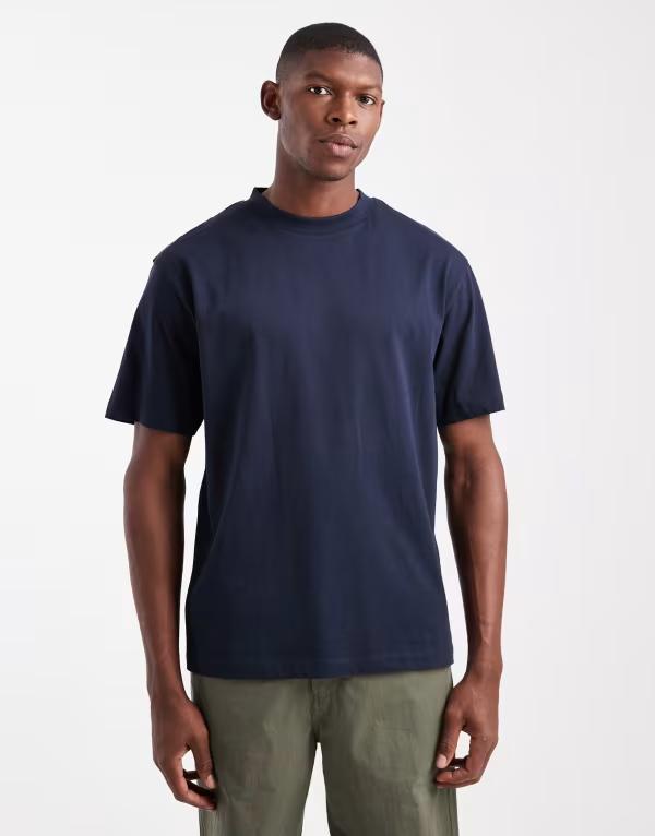 エイソス メンズ トップス Tシャツ ASOS DESIGN essentials relaxed T-shirt Sky captain ネイビー