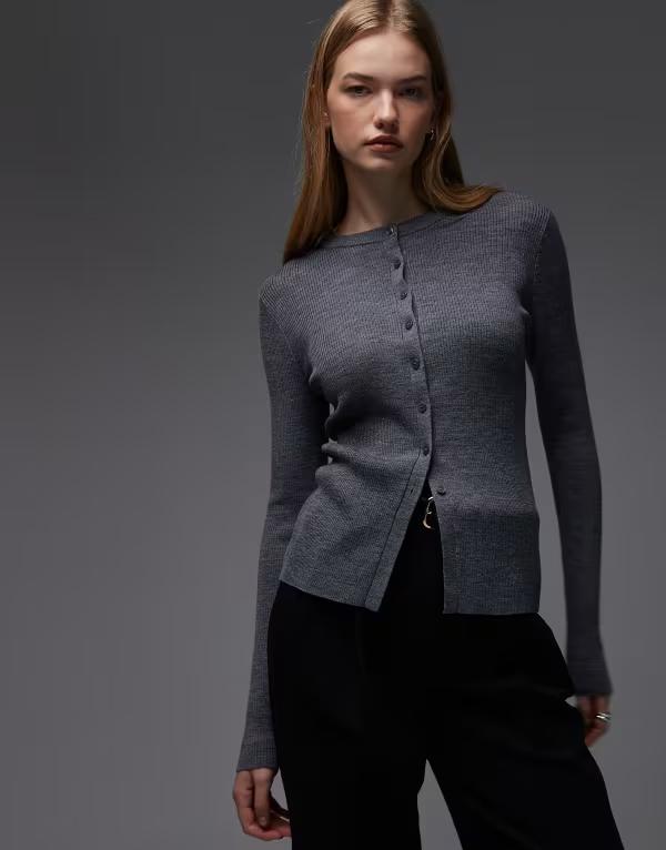 アンドアザーストーリーズ レディース アウター ジレー 編み物 \u0026 Other Stories knit cardigan インチ dark GRAY 薄墨色