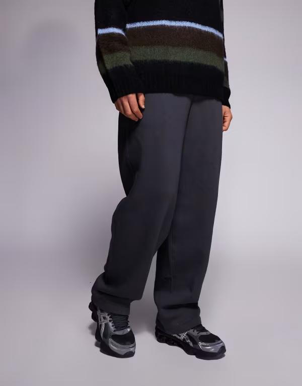 アダプト メンズ ボトムス 心地よいズボン下 軽気球填まる スウェットパンツ ADPT balloon fit sweatpants Asphalt 薄墨色