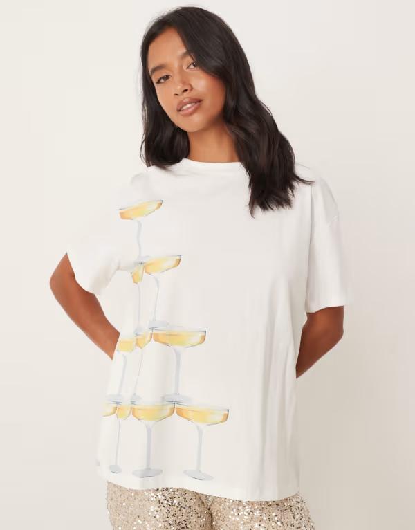 ネバーフリードレスド レディース トップス Tシャツ プチ Never Fully Dressed Petite cocktail T-shirt - part of a set Silver シルバー