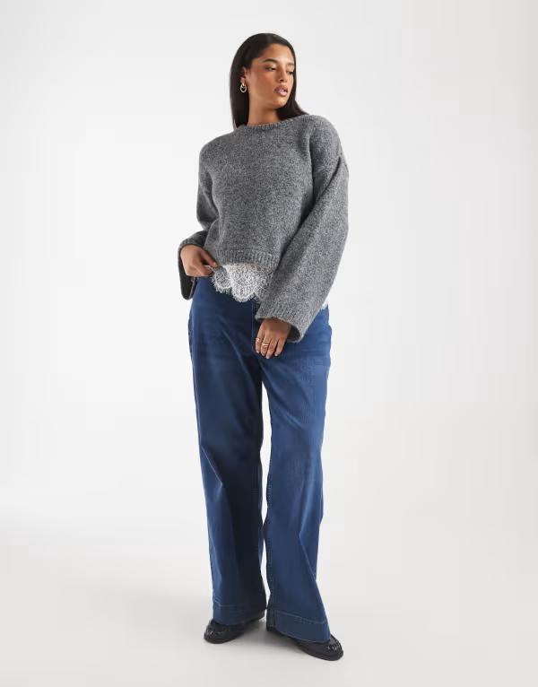 ヴェロモーダ レディース ボトムス デニムパンツ ストレート ジーンズ Vero Moda Curve stretch straight leg jeans in dark blue wash Dark Blue Denim デニム|ReVida 店