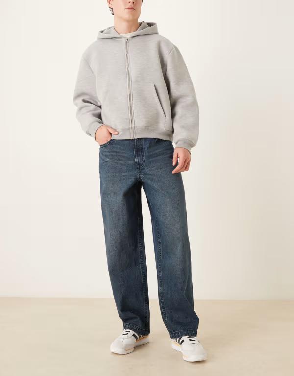 エイソス メンズ ボトムス デニムパンツ ジーンズ ASOS DESIGN loose straight jeans in dark wash Dark Wash Blue ブルー