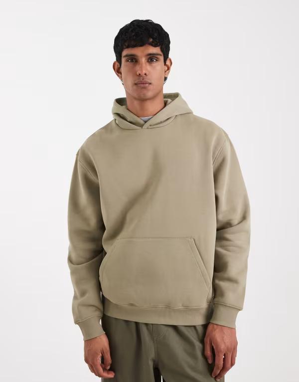 エイソス メンズ アウター パーカー・スウェット リラックスフィット ASOS DESIGN essentials relaxed fit hoodie Overland Trek カーキ