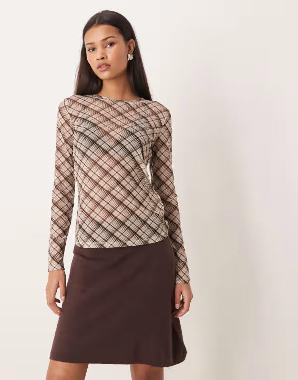 離宮 レディース トップス 衣装 非対称 ミニ スコート VILAsymmetric hemini skirt インチ chocolate Coffee bean 珈琲