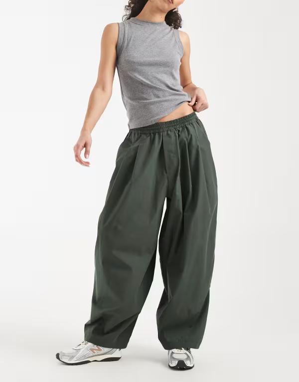 コルージョン レディース ボトムス カジュアルパンツ COLLUSION XL balloon leg pants Khaki カーキ