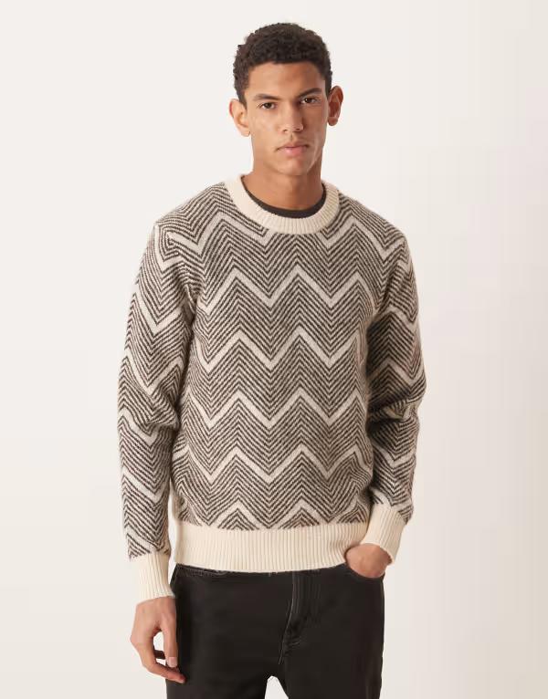 セレクティッド メンズ アウター 編み物・プルオーバー Selected Homme textured knit sweater Delicioso 緑であること