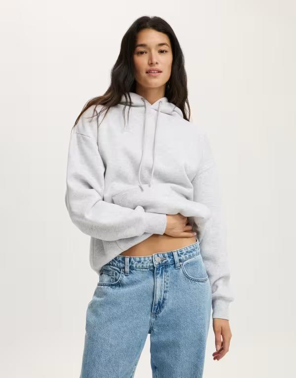 コットンオン レディース アウター 編み物・プルオーバー パーカー Cotton Premium oversized hoodie Gray 薄墨色 レディースファッション-トップス