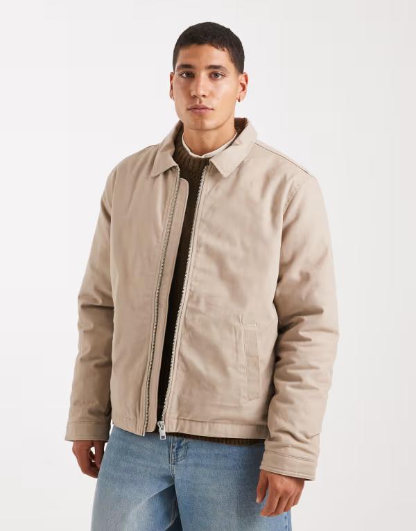 ジャック アンド ジョーンズ メンズ アウター ジャケット・ブルゾン Jack & Jones harrington jacket Crockery ベージュ