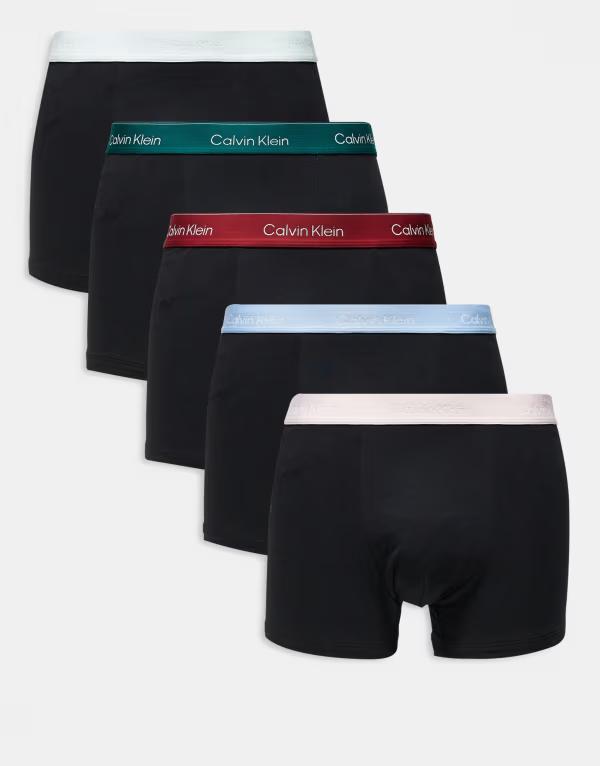カルバンクライン メンズ アンダーウェア トランクス コットン Calvin Klein Icon Cotton Stretch 5 pack relaxed boxer briefs with colored waistbands Multi マルチカラー 15,736円