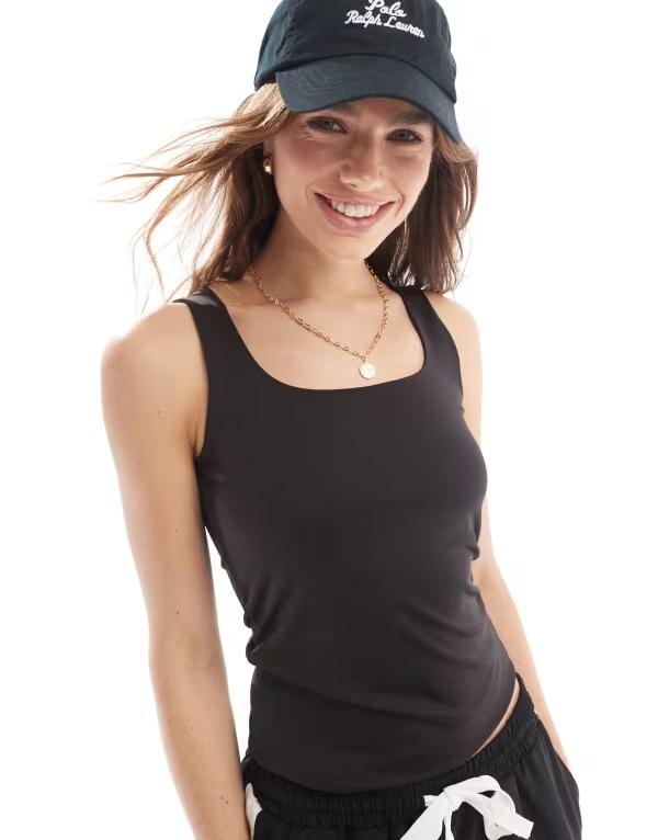 ピーシーズ レディース トップス より良い Pieceseamlesslinky reversible tank top Black 黒いこと
