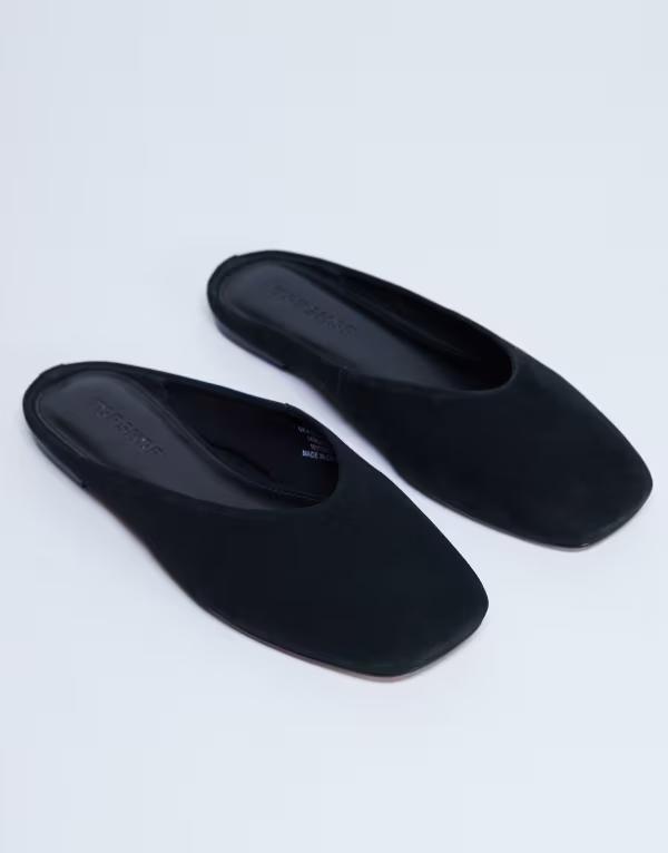 とっ始め販売店 レディース シューズ サンダル Topshop Atlas mule flat shoes Black 黒いこと